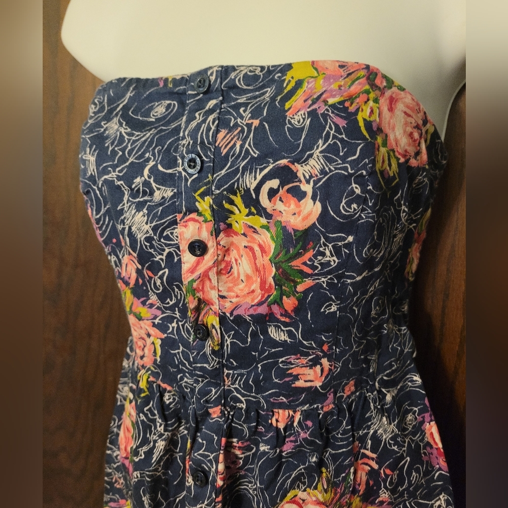 FOREVER 21 STRAPLESS FLORAL DRESS - Picture 3 of 6
